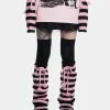 The Grave Girls Pity Me Tonight Striped Arm And Leg Warmer Set