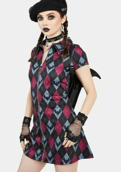 The Grave Girls Bat To School Mini Dress