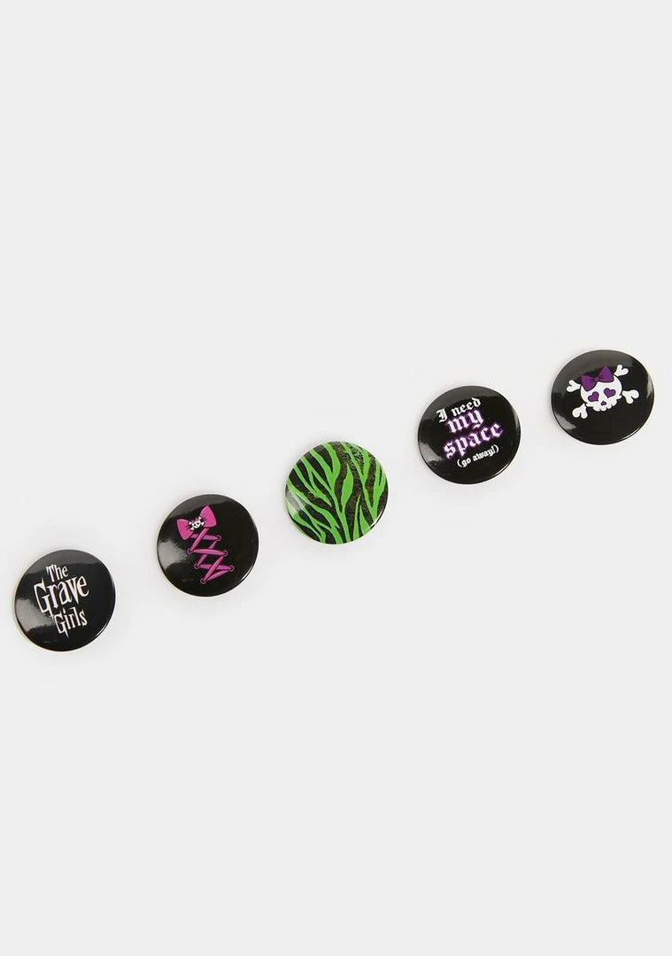 Budget 😉 The Grave 👧 Girls Gift With Purchase She's Alright Button Pack 🛒 3 The Grave Girls Gift With Purchase She's Alright Button Pack