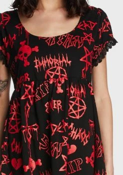 The Grave Girls Coveted Haunting Babydoll Dress Dresses