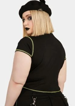 The Grave Girls Graphic Crop Top Plus Angsty As Ever Crop Tee