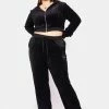 The Grave Girls Plus Night Crawler Velour Track Pants Bottoms