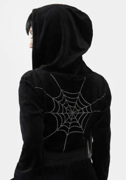 The Grave Girls Night Crawler Velour Track Jacket