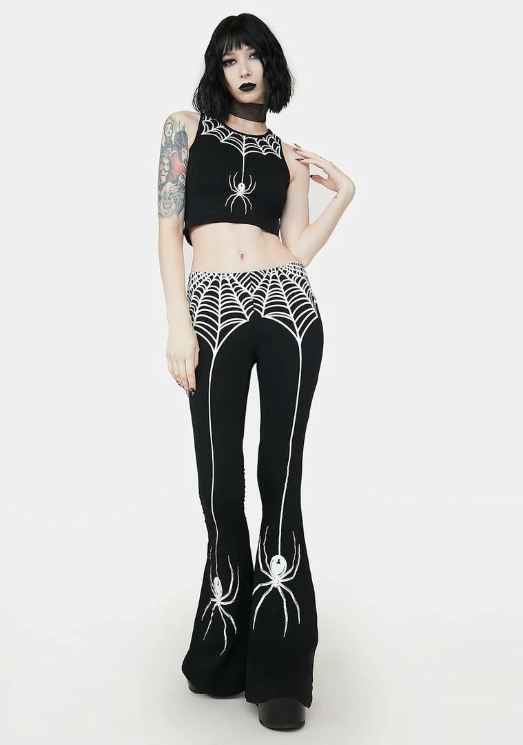 Brand new 👍 The Grave 👧 Girls Web Of Secrets Yoga Pants ❤️ 5 The Grave Girls Web Of Secrets Yoga Pants