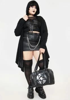 The Grave Girls Tops Plus Wicked Twilight Draped Cardigan