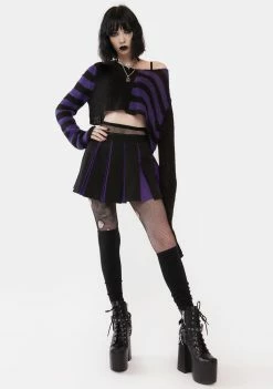The Grave Girls State Of Ruin Pleated Mini Skirt Pleated Skirt