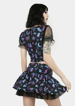 The Grave Girls Mystical Aura Mini Skirt Bottoms