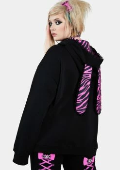 The Grave Girls Graphic Hoodies Plus Tickets To My Downfall Bunny Hoodie