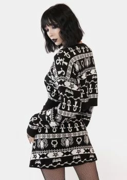 The Grave Girls Made Of Mischief Crop Sweater Tops