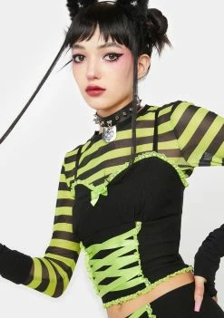 The Grave Girls Acting Envious Crop Top