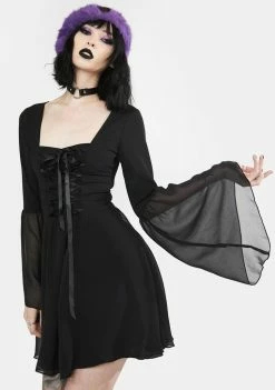 The Grave Girls Casting Spells Chiffon Mini Dress
