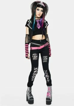 Outlet ๐ The Grave ๐ง Girls Mall Goth Skinny ๐ Jeans Skinny Pants โ๏ธ 9 The Grave Girls Mall Goth Skinny Jeans Skinny Pants