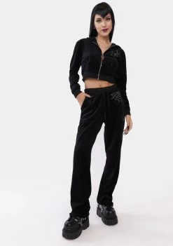 The Grave Girls Night Crawler Velour Track Jacket