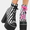 The Grave Girls Dark Drop A Heart Platform Boots