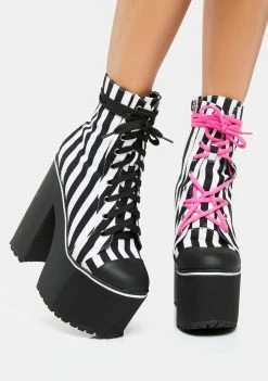 The Grave Girls Dark Drop A Heart Platform Boots
