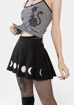 The Grave Girls Lunar Moments Pleated Mini Skirt