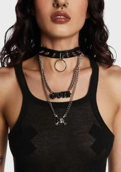 The Grave Girls Endless Dark Layered Choker Jewelry