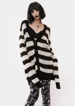 The Grave Girls Wicked Ways Striped Cardigan Tops