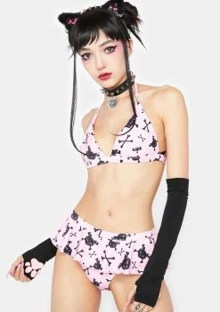 The Grave Girls Furrocious Kitty Bikini Set Bikini Sets