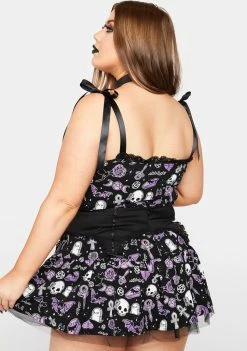 The Grave Girls Plus Magick Around Me Mini Skirt