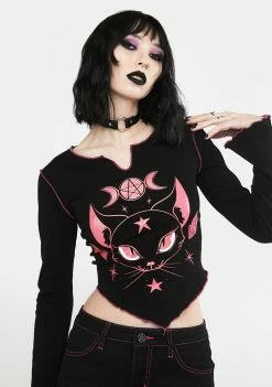 The Grave Girls Faerie Feline Long Sleeve Top