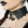 The Grave Girls Vegan Leather Choker Creature Of The Night Collared Choker