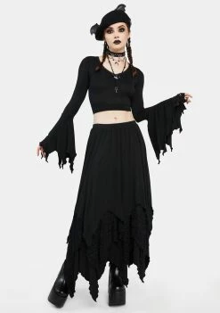 The Grave Girls Fang Club Crop Top