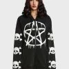 Brand new ๐ฅฐ The Grave ๐ง Girls Malicious Contempt Oversized Hoodie Outerwear โค๏ธ 2 The Grave Girls Malicious Contempt Oversized Hoodie Outerwear