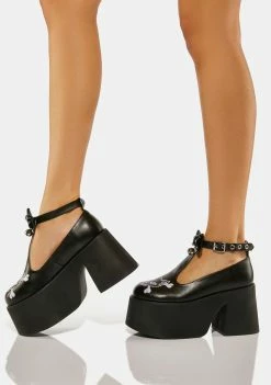 The Grave Girls Don't Cross Meow Mary Janes Platforms