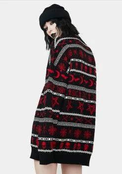 The Grave Girls Little Miss Killjoy Intarsia Sweater