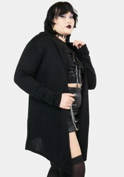 The Grave Girls Tops Plus Wicked Twilight Draped Cardigan