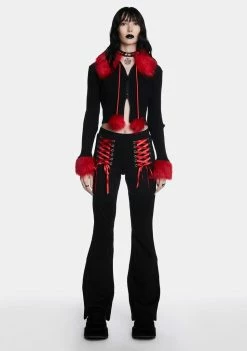 The Grave Girls Hot Bloodline Lace Up Leggings Lace-Up Leggings