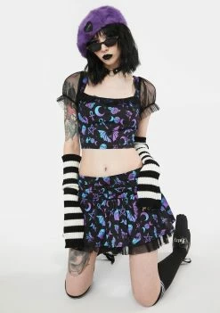 The Grave Girls Mystical Aura Mini Skirt Bottoms