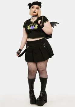 Buy 😀 The Grave 👧 Girls Plus Just Hangin' Pleated 👗 Skirt 🔥 8 The Grave Girls Plus Just Hangin' Pleated Skirt