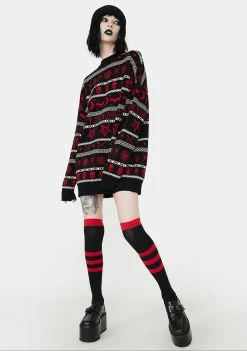 The Grave Girls Little Miss Killjoy Intarsia Sweater
