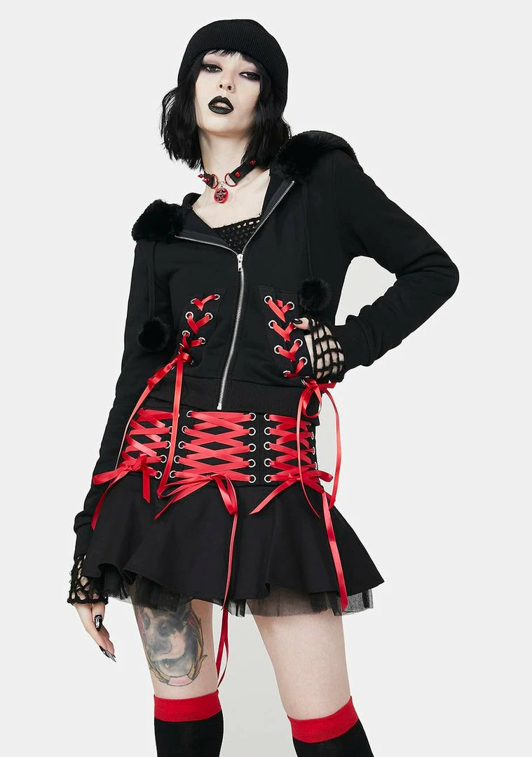 Best Sale π The Grave π§ Girls Bloodline Zip-Up Hoodie βοΈ 4 The Grave Girls Bloodline Zip-Up Hoodie