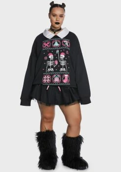 The Grave Girls Plus Kiss And Tell Oversized Sweatshirt Crewneck Sweatshirt