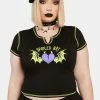The Grave Girls Graphic Crop Top Plus Angsty As Ever Crop Tee