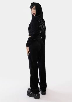 The Grave Girls Night Crawler Velour Track Pants