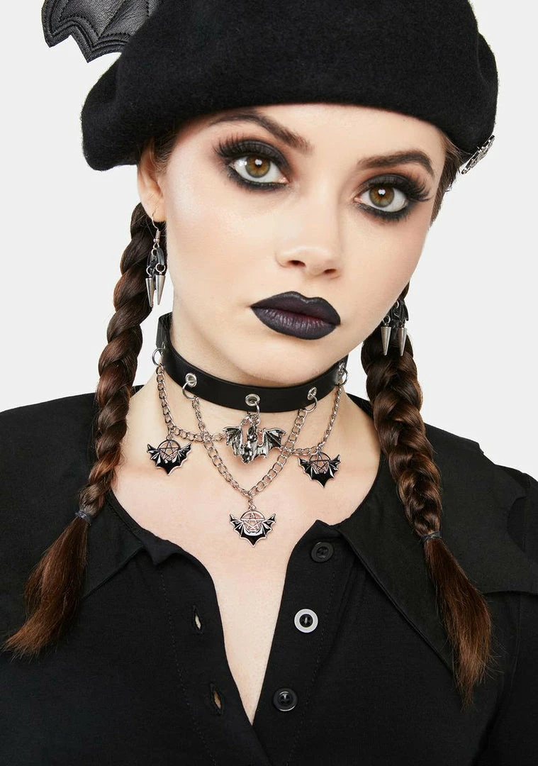 Coupon ๐ฅฐ The Grave ๐ง Girls Creature Of The Night Charm Choker Jewelry ๐ 5 The Grave Girls Creature Of The Night Charm Choker Jewelry