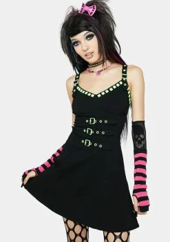 The Grave Girls Little Black Dresses What's Your Status Mini Dress