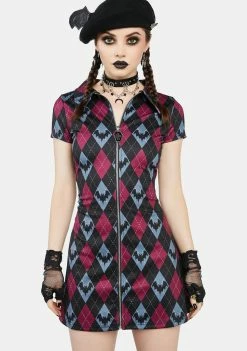 The Grave Girls Bat To School Mini Dress