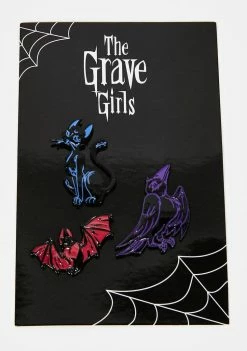 The Grave Girls Creature Comforts Pins Set Pins & Patches