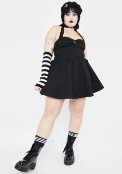 The Grave Girls Plus Bathed In Moonlight Halter Dress