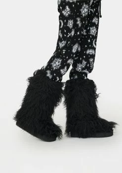 The Grave Girls Night Lurker Fuzzy Slipper Boots