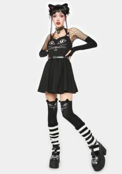 Coupon ๐ The Grave ๐ง Girls Here Kitty Mini ๐ Dress ๐ฅฐ 10 The Grave Girls Here Kitty Mini Dress