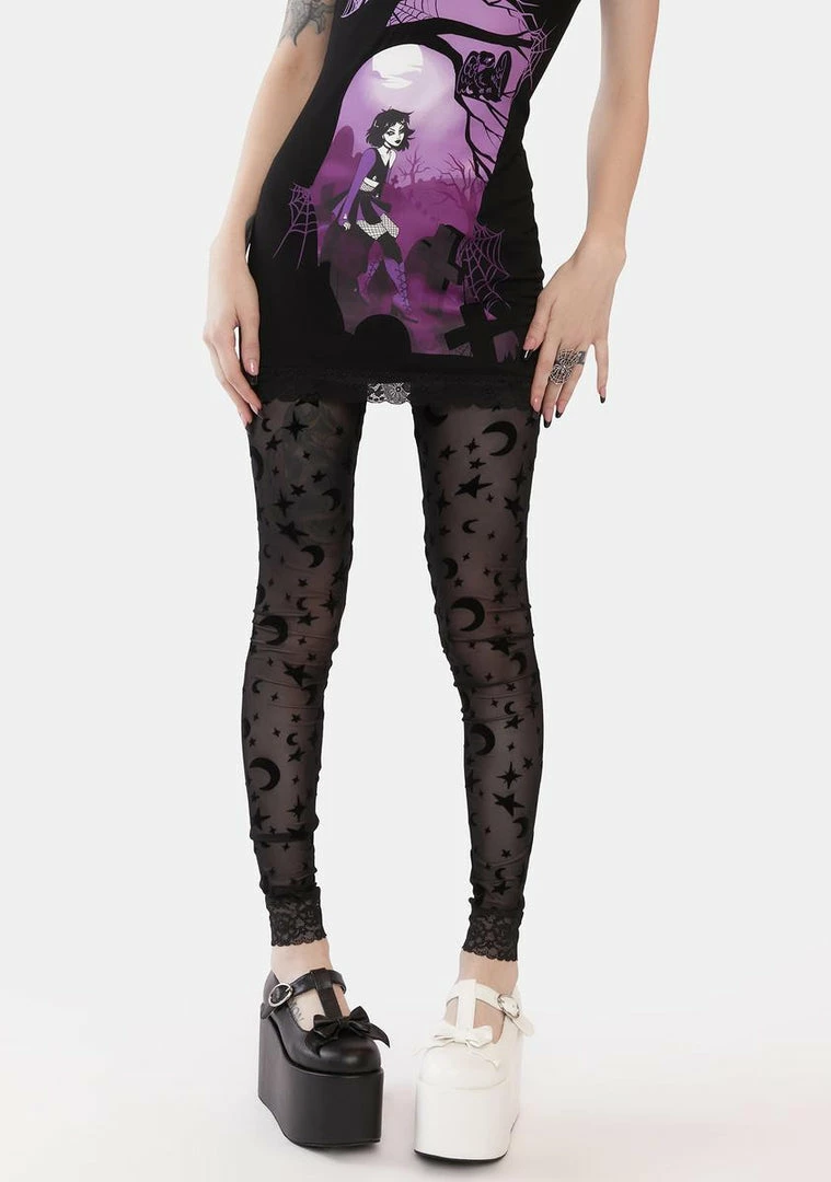 Wholesale ๐งจ The Grave ๐ง Girls Perfect Spellcaster Mesh Leggings ๐คฉ 3 The Grave Girls Perfect Spellcaster Mesh Leggings