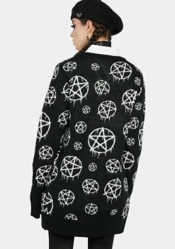 The Grave Girls Knit Cardigans Darkest Point Oversized Cardigan