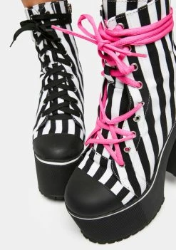 The Grave Girls Dark Drop A Heart Platform Boots