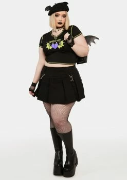 The Grave Girls Graphic Crop Top Plus Angsty As Ever Crop Tee